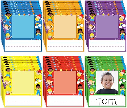 36 Pcs Kids Photo Nameplates
