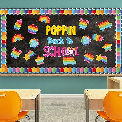 82PCS POPPIN Back to School Classroom Bulletin Board Set