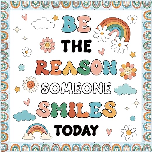 Boho Rainbow Classroom Bulletin