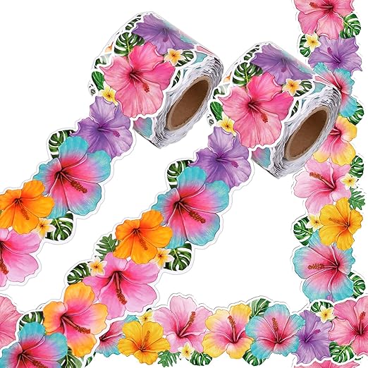 Summer Tropical Hibiscus Flower Bulletin Board Trim