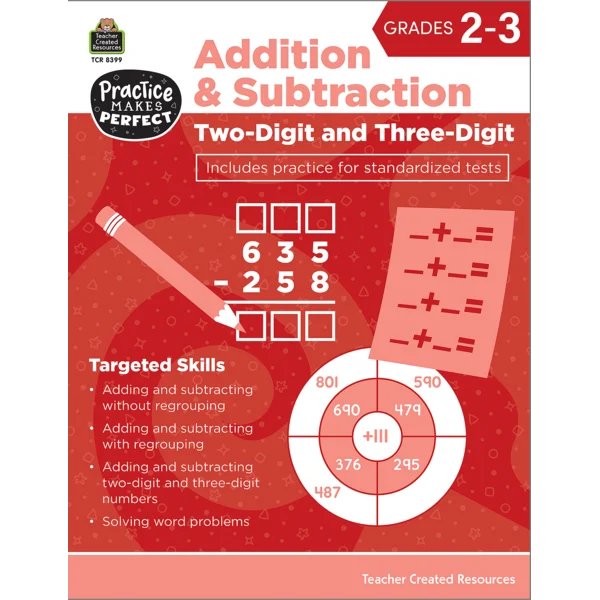Practice Makes Perfect: Addition & Subtraction Two-Digit and Three-Digit (Gr. 2–3)