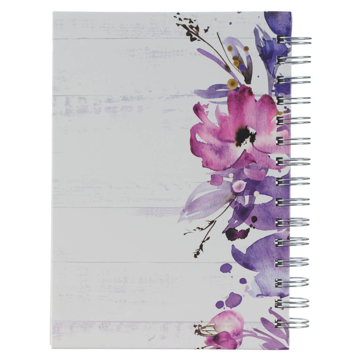 Trust in the Lord Purple Floral Garland Large Wirebound Jour