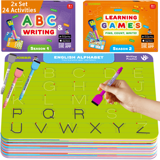 Busy Book Handwriting for Toddlers | 2X Set ABC & NUMBERS