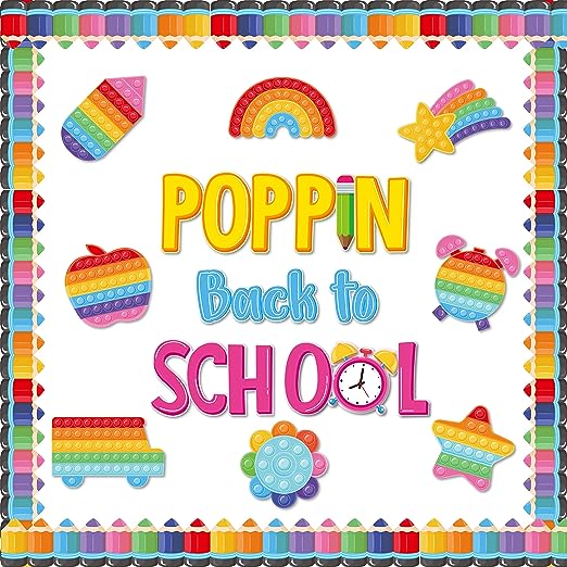 82PCS POPPIN Back to School Classroom Bulletin Board Set