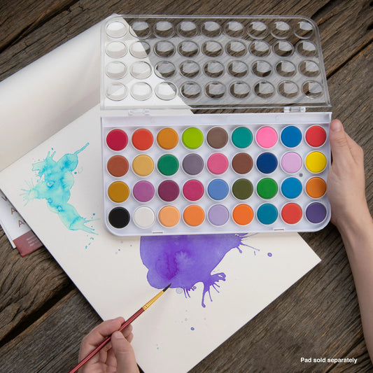 Royal & Langnickel - 36 Color Watercolor Artist Paint Cake Set with Brush