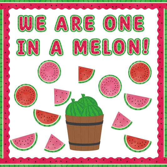 111Pcs Summer Fall Watermelon Fruit Bulletin Board Decoration Cutouts Contain Watermelon