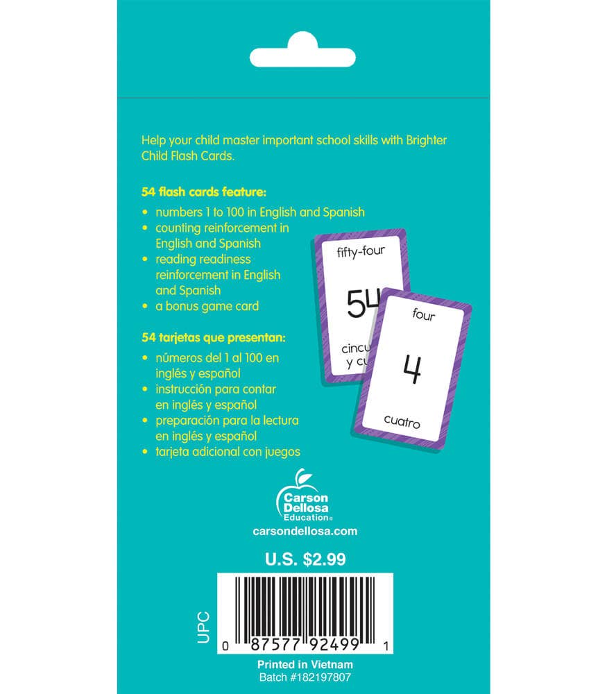 Numbers 1 to 100 Flash Cards