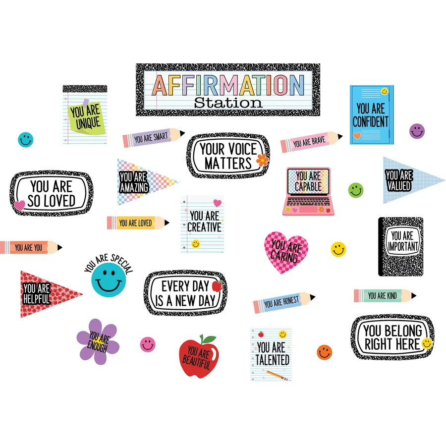 Cool for School Positive Affirmations Mini Bulletin Board