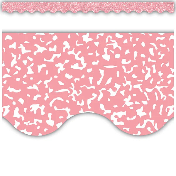 Composition Pink Scalloped Border Trim