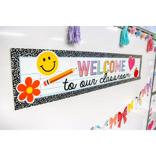 Cool for School Welcome to Our Classroom Banner