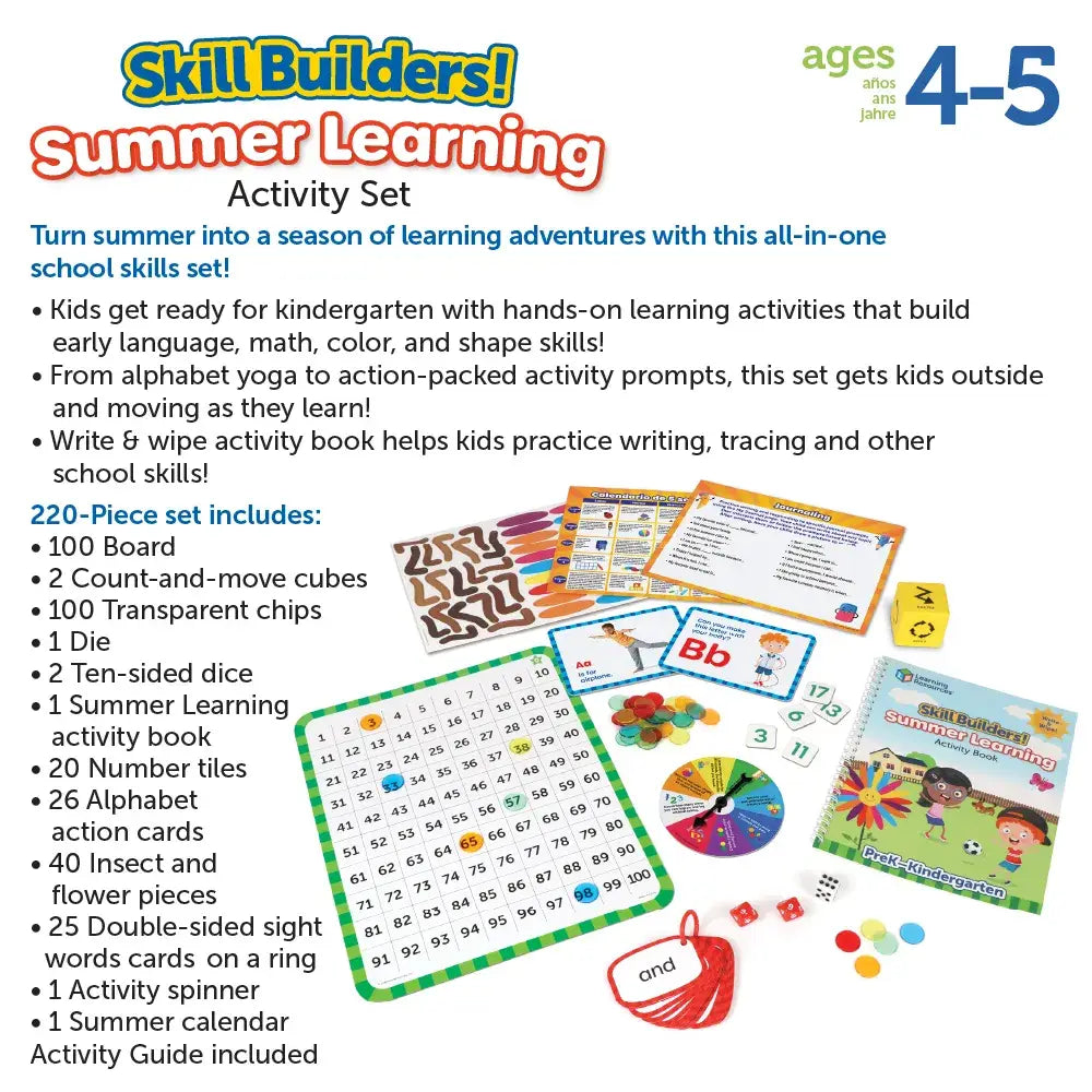 Skill Builders Summer Learning Activity Set (PreK to K)