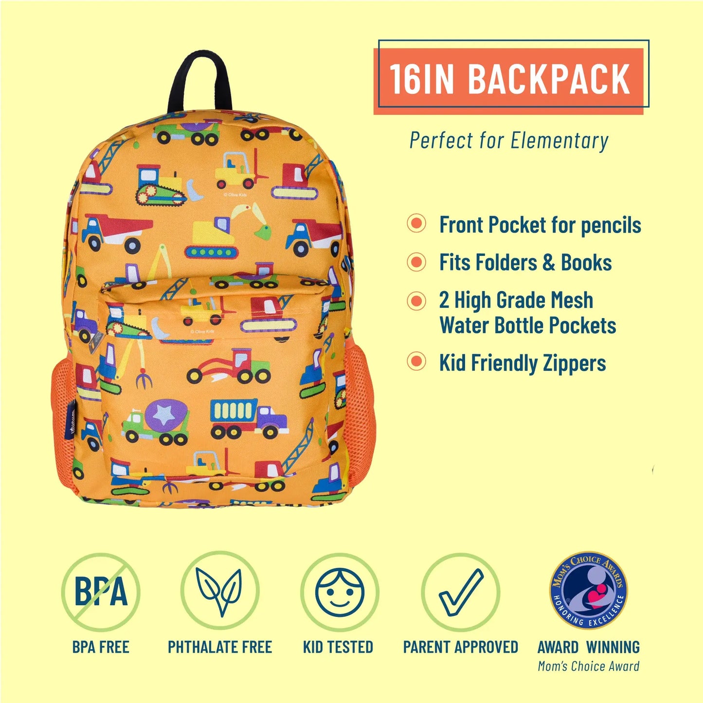 Under Construction Backpack - 16 Inch