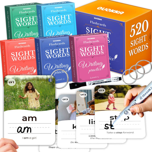 Flash Cards Writing Realistic Images