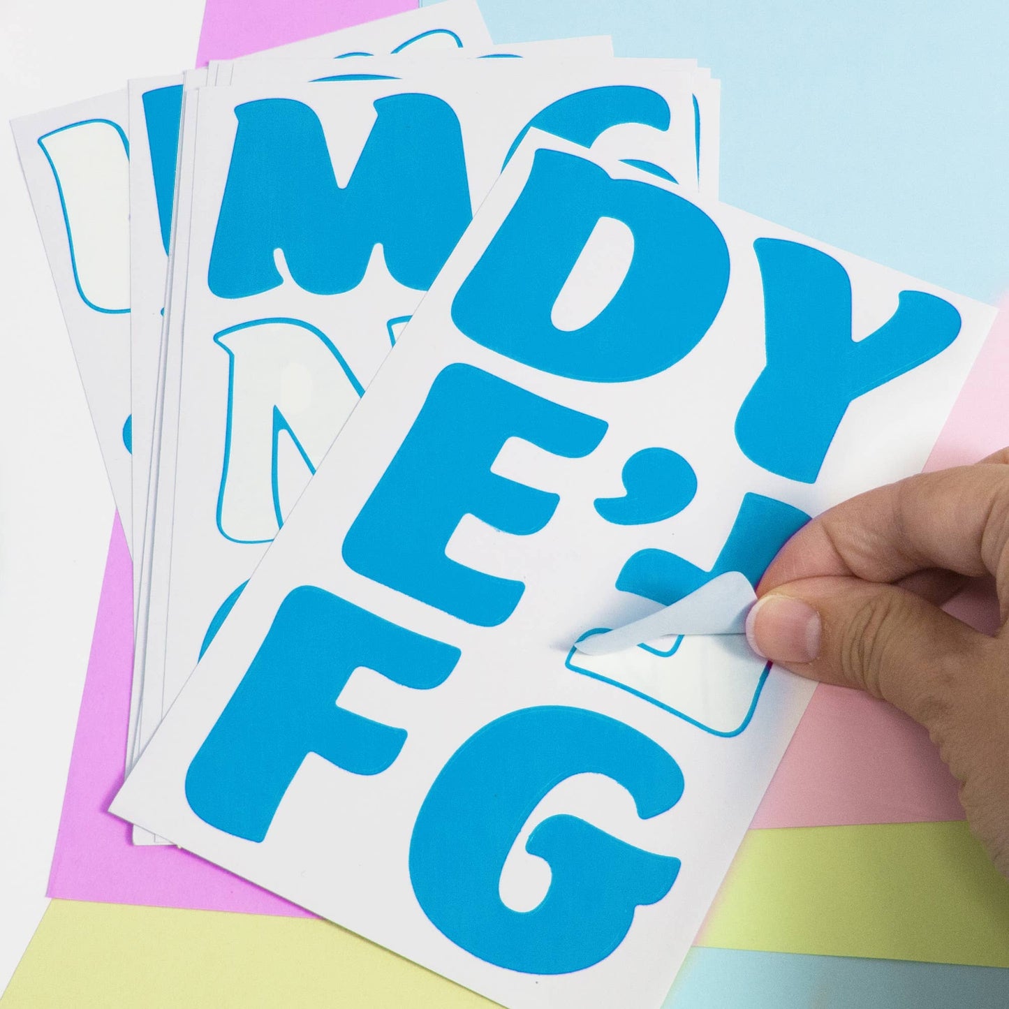 Alphabet & Number 2" Fluorescent Color (10 SHEETS): 24