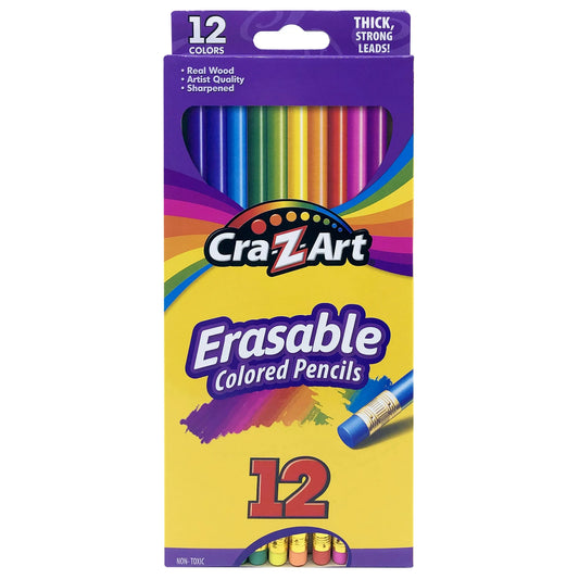 Cra-Z-Art Erasable Colored Pencils 12 Pack