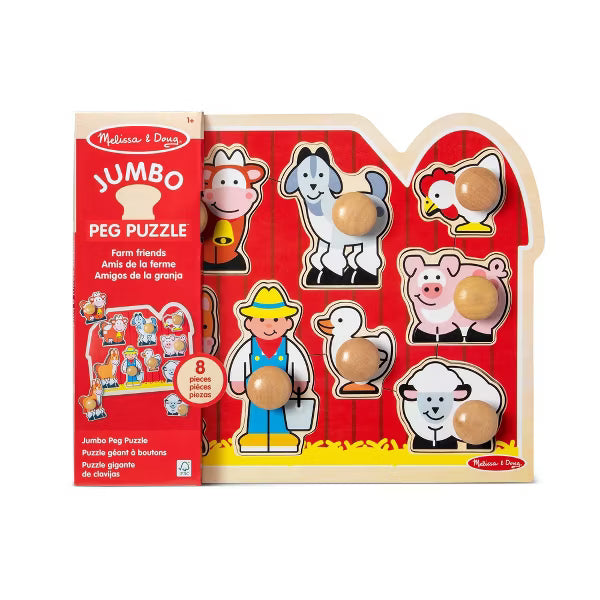Melissa & Doug Farm Wooden Chunky Puzzle (8 Pcs)