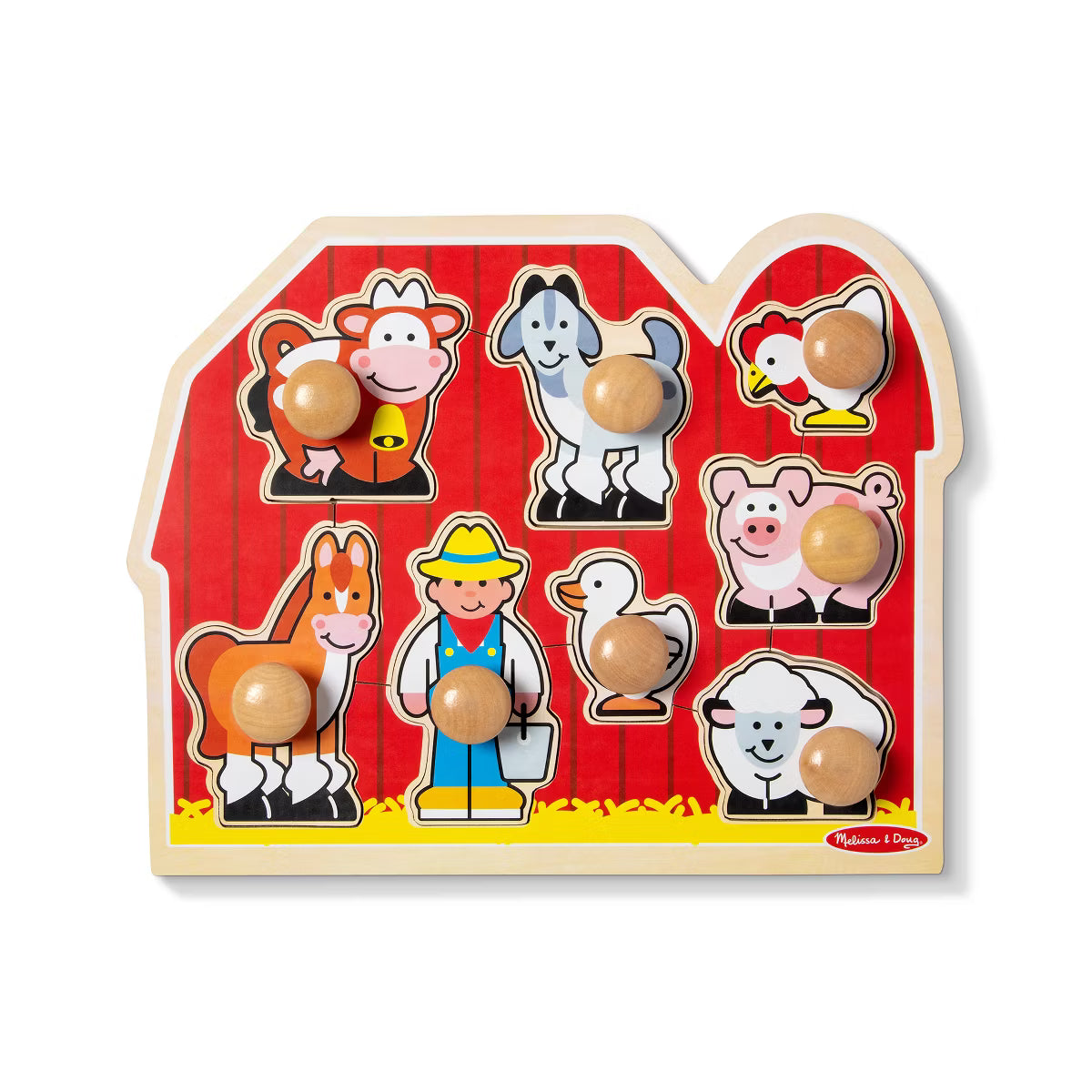 Melissa & Doug Farm Wooden Chunky Puzzle (8 Pcs)