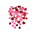 Glitter Heart Table Scatter, Red & Pink, 60 Pieces