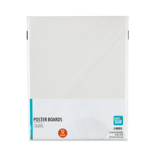 Pen+Gear Mini Poster Boards, size 11 in x 14 in, White, (12 pack)