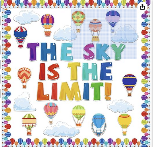 Hot Air Balloon Classroom Bulletin Board