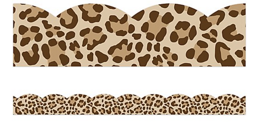 Simply Safari Leopard Print Scalloped Border