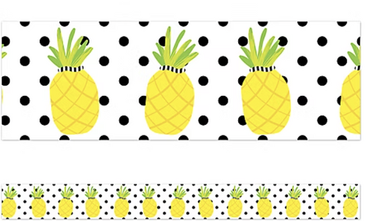 Simply Stylish Tropical Pineapple Border
