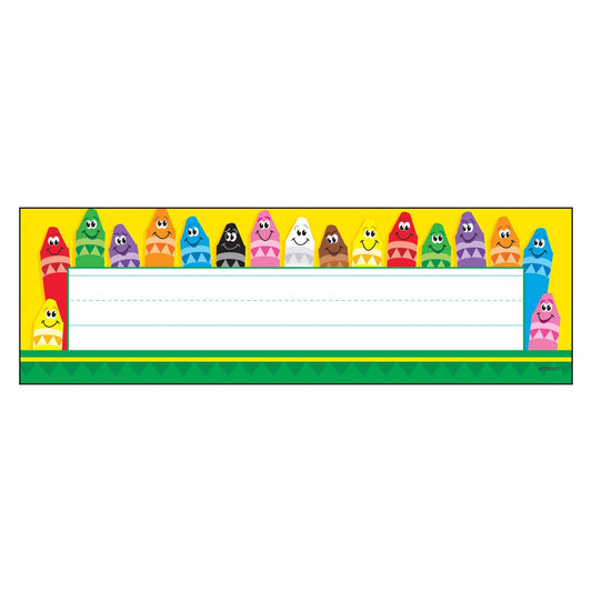 Colorful Crayons Desk Toppers® Name Plates
