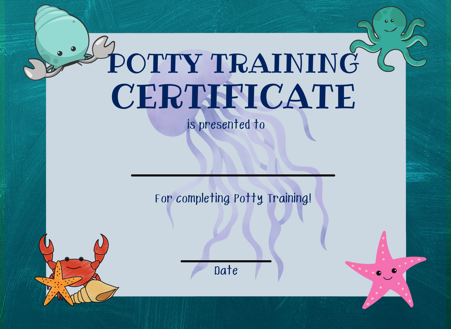Under the Sea Zero Waste Potty Training Kit