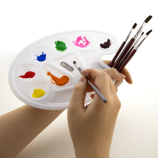 Oval 10-Mixing Palette w/ Thumb Hole