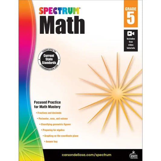 Spectrum Math Workbook, Grade 5