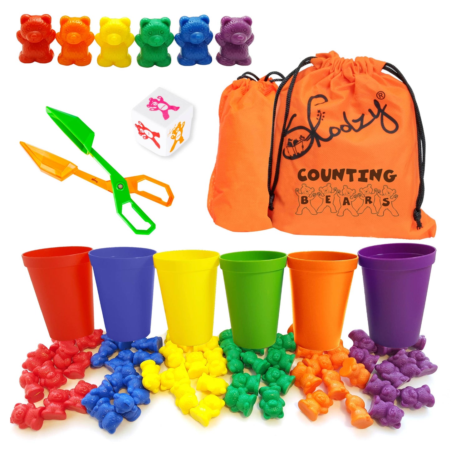 Skoolzy Rainbow Counting Bears Toddler Toys For 3 Year Old G