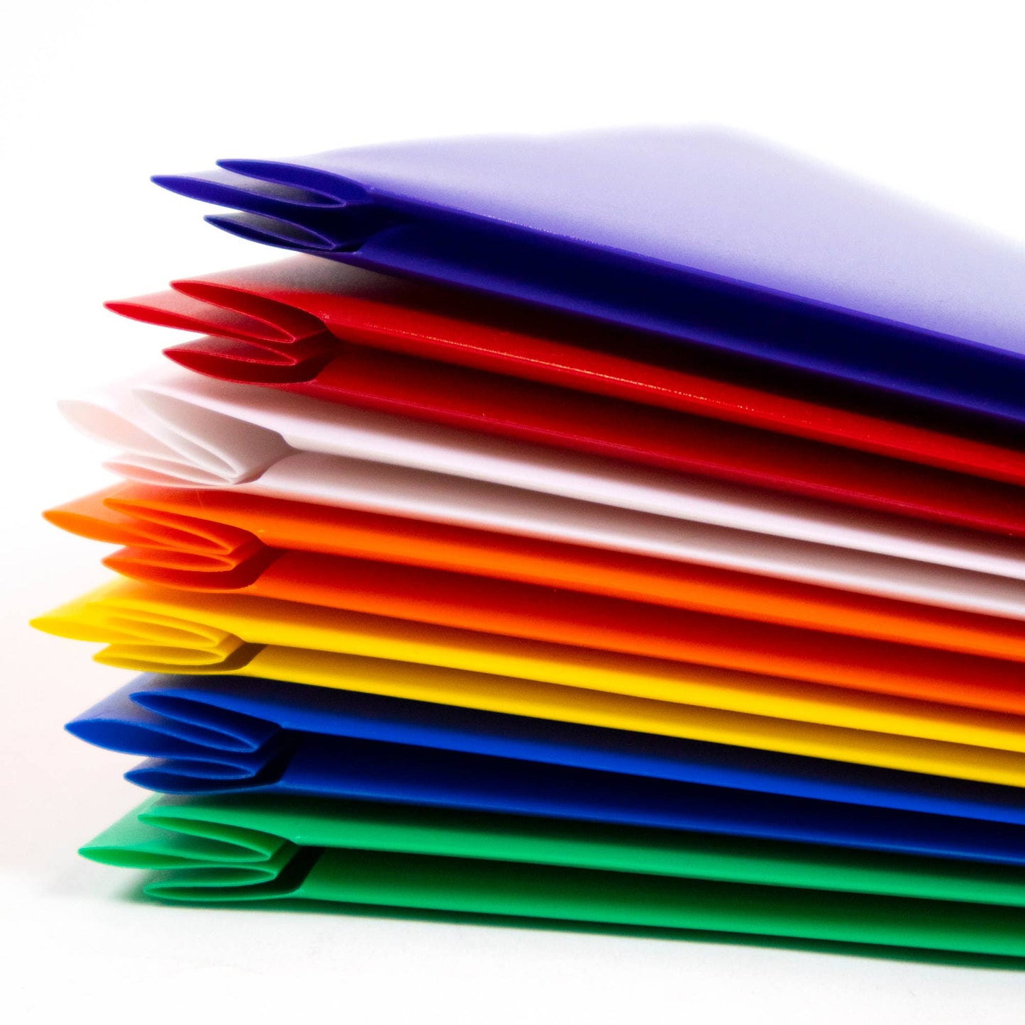 Solid Color 2-Pocket Poly Portfolio w/ 3 Prongs: 48