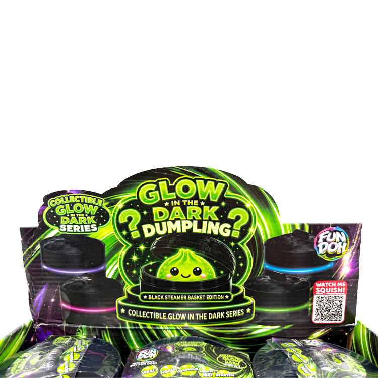 Fun Doh Glow In Dark Mystery Dumpling Squishy Black Basket: Wholesale Price