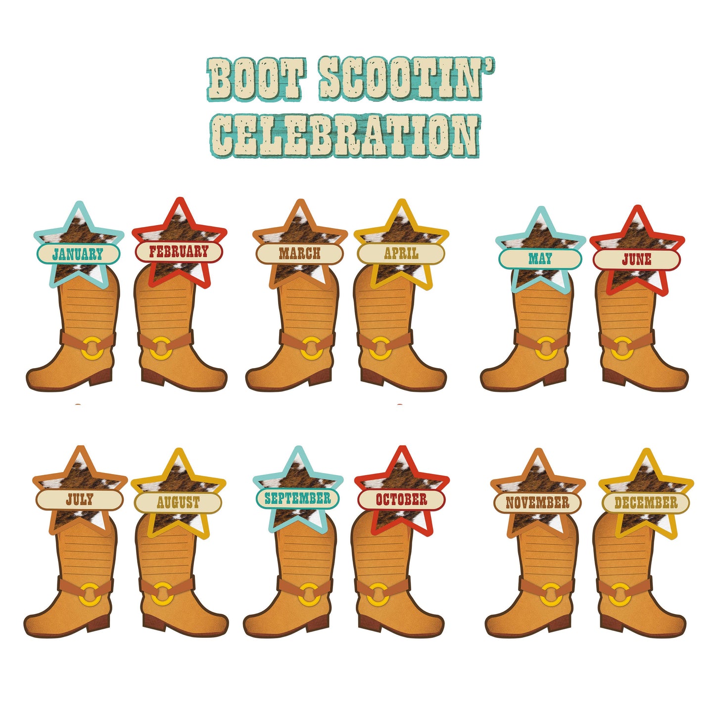 Wild Wild Classroom Birthday Mini Bulletin Board Set