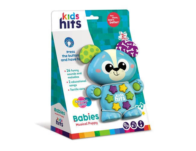 Kids Hits Educational Toodler Toy Musical Puppy blue