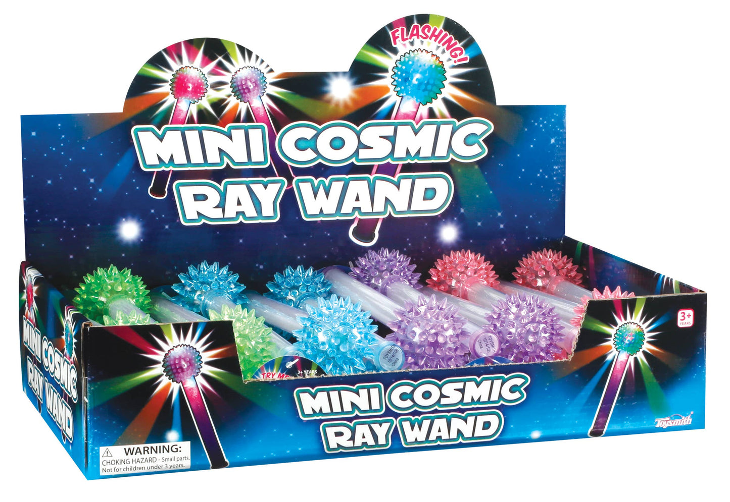 Mini 7" Cosmic Ray Wand, Light Up, Soft Glow, Tactile