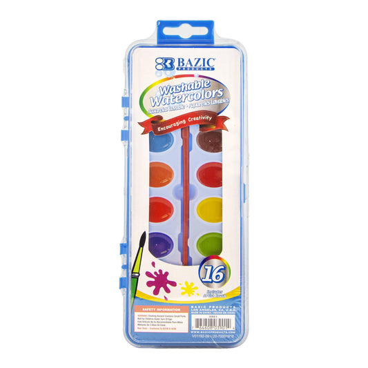 Semi Moist Watercolor w/ Brush 16 Ct.: 24