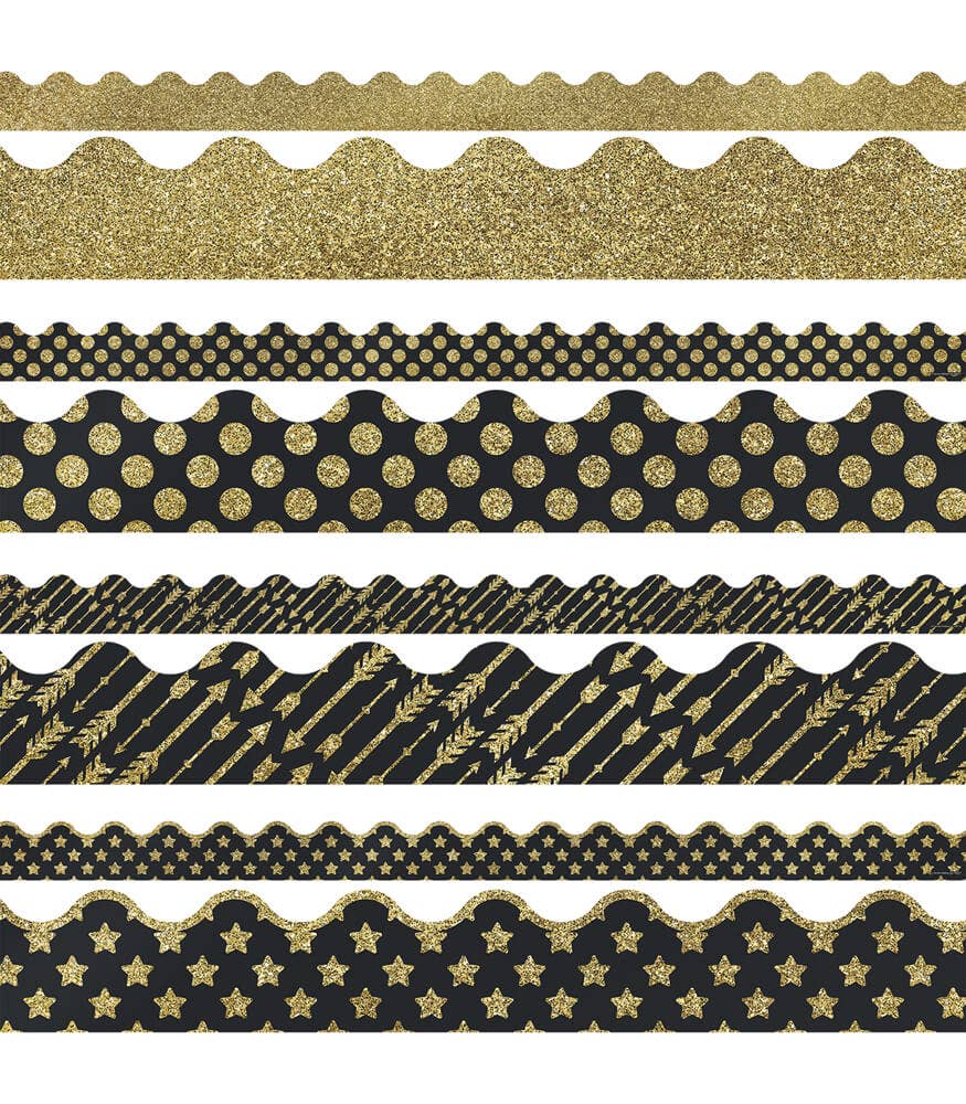 Sparkle + Shine Gold Scalloped Borders Set