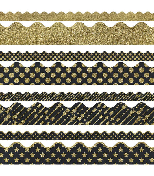 Sparkle + Shine Gold Scalloped Borders Set