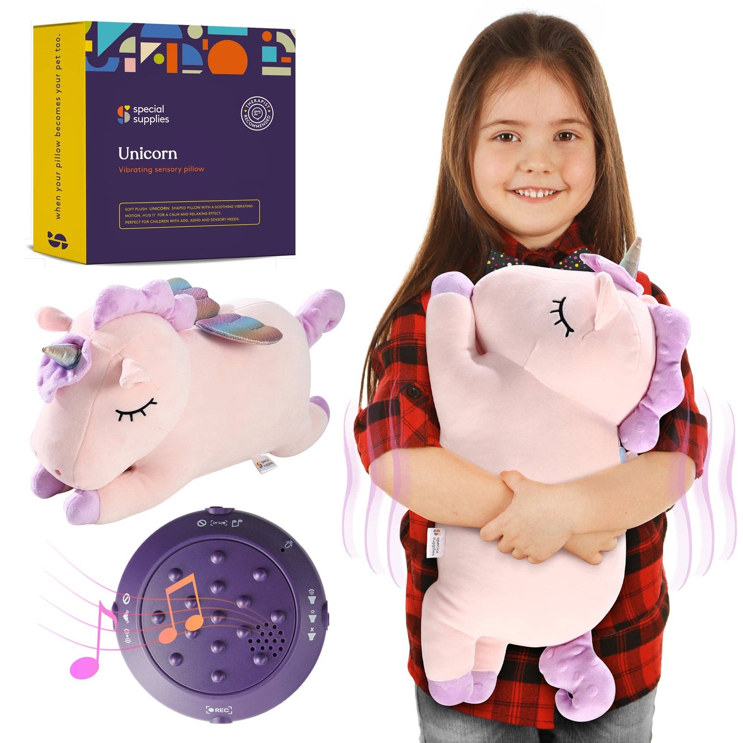 Sensory Vibrating Pillow-Unicorn