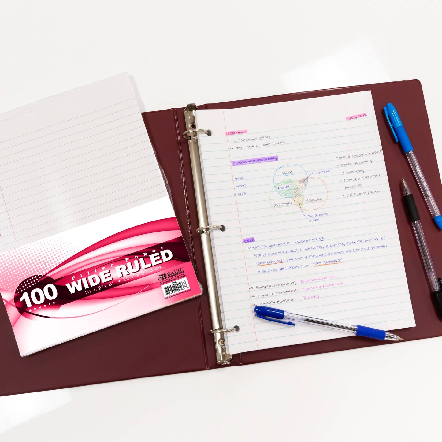 Filler Paper W/R 100 Ct.: 36