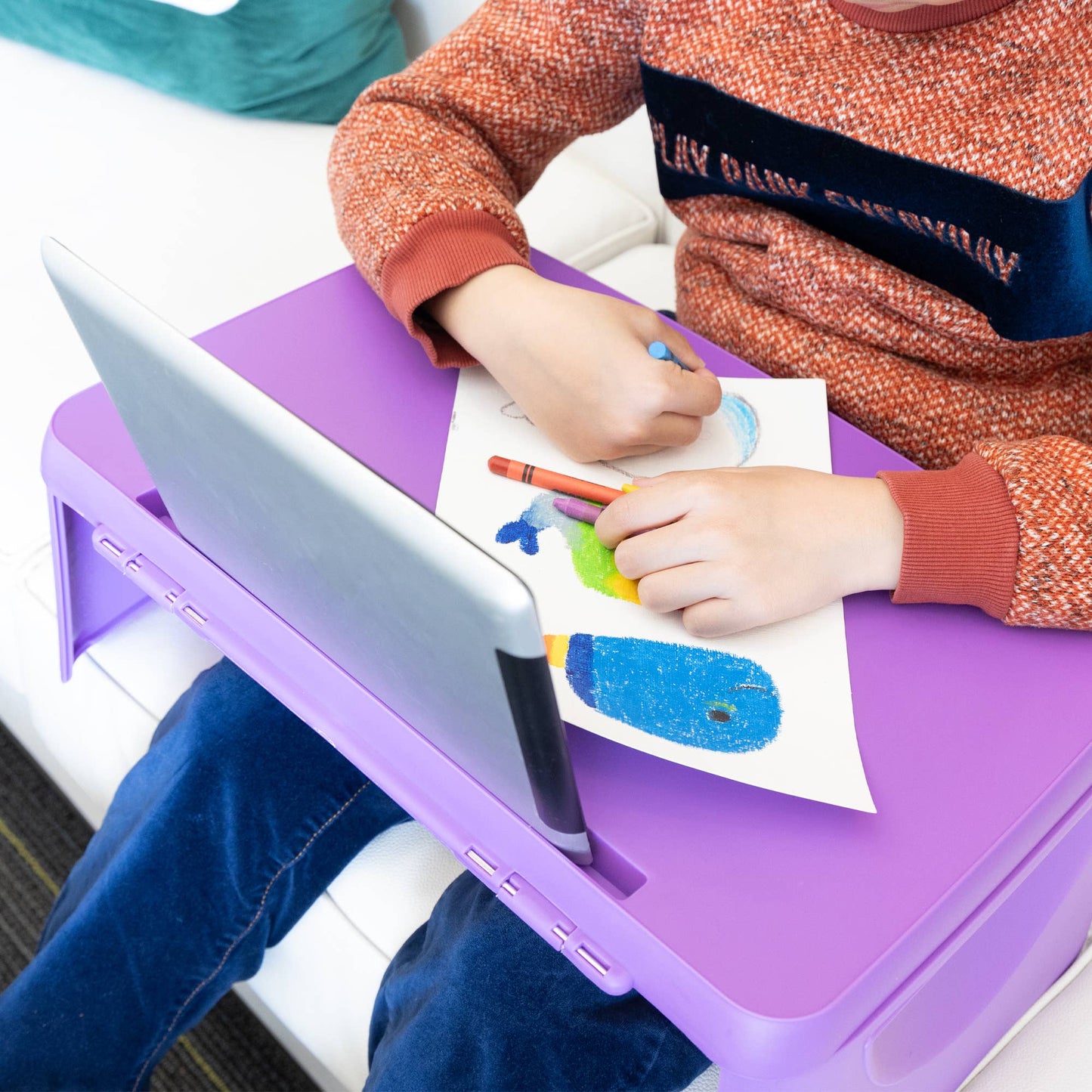 Folding Lap Desk, 17 1/2 x 12 1/2 in, Portable Work Surface: 6