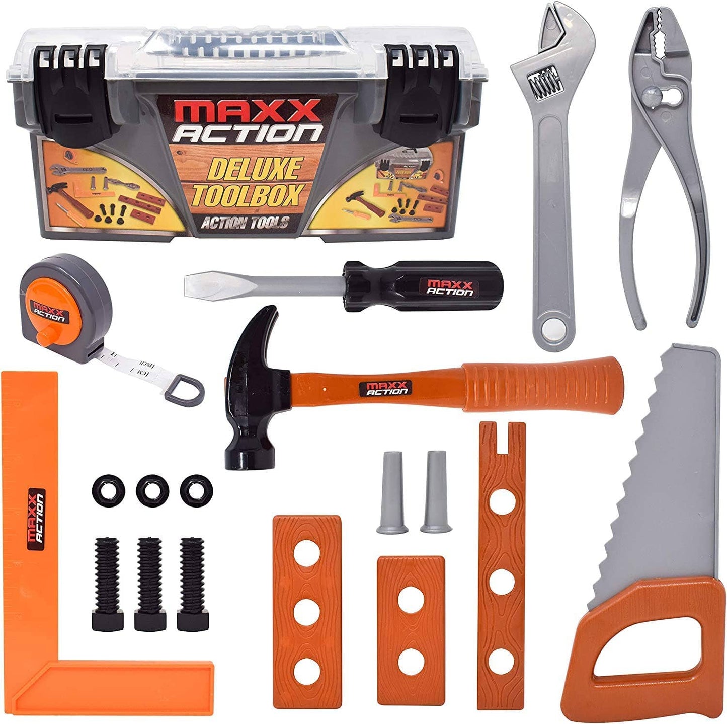 Maxx Action Tool Box 18 Piece Toy Playset