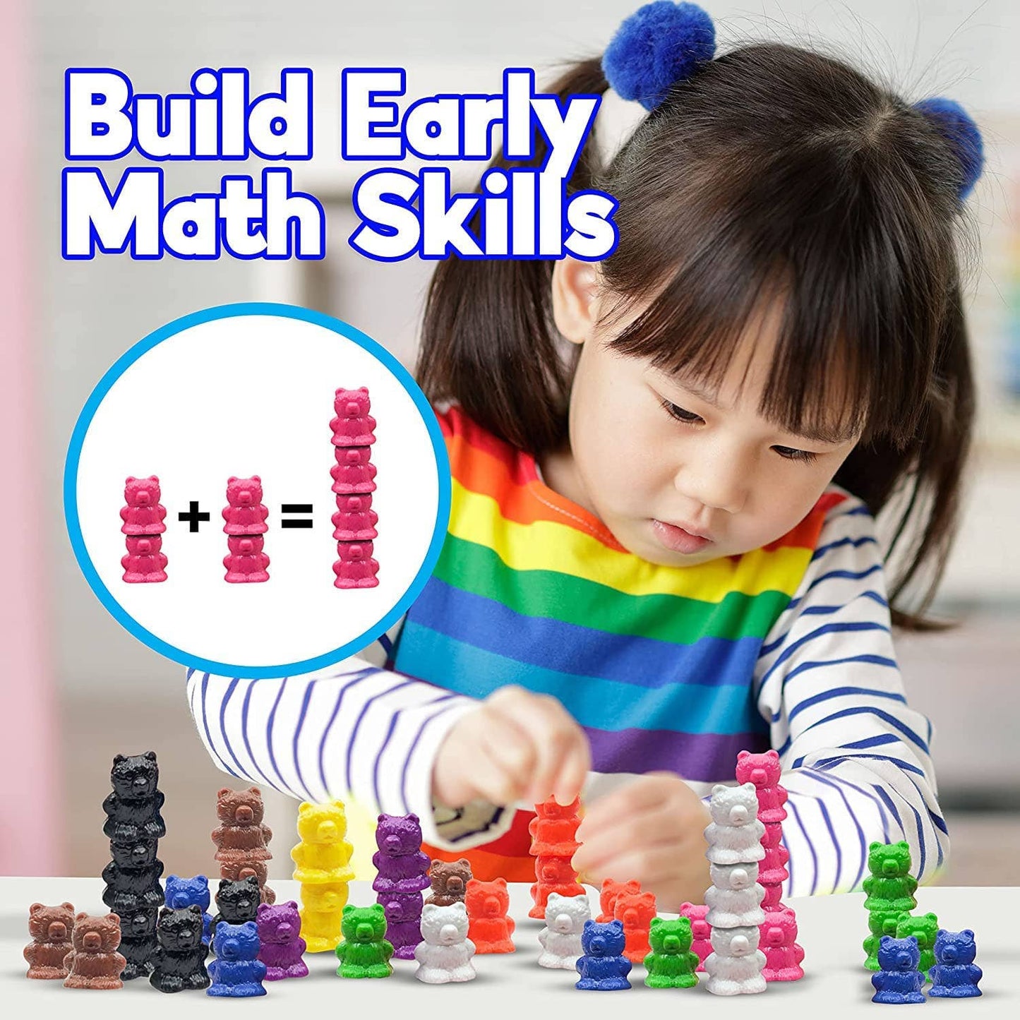 Sorting Bears Counters. Learning Activities 10 colors. 100pc