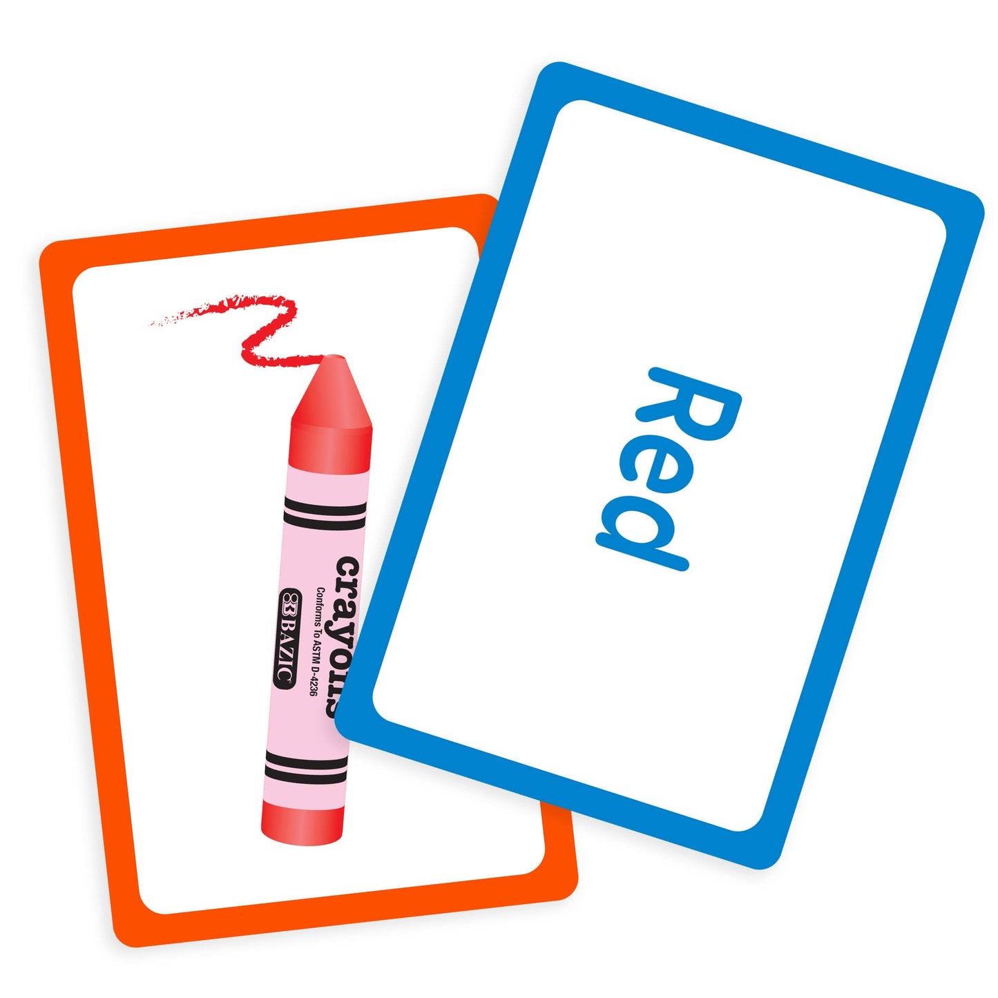 Colors and Shapes Flash Cards, Durable Printed Cards: 24