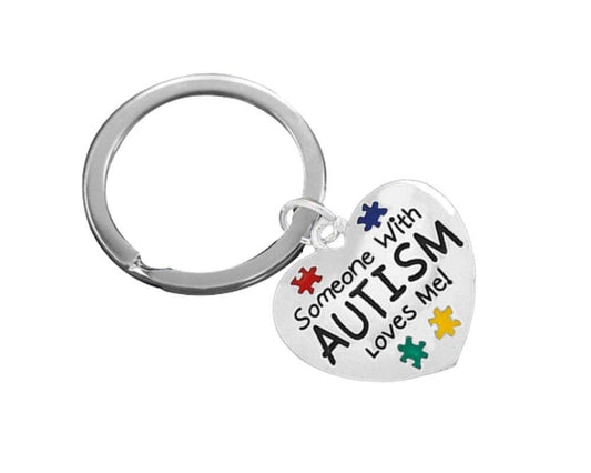 Someone Loves Me Autism Split Style Key Chains: 1 Keychain
