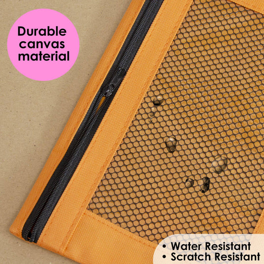 Pencil Pouch Pastel 3 Ring Binder Pouch w/ Mesh Window