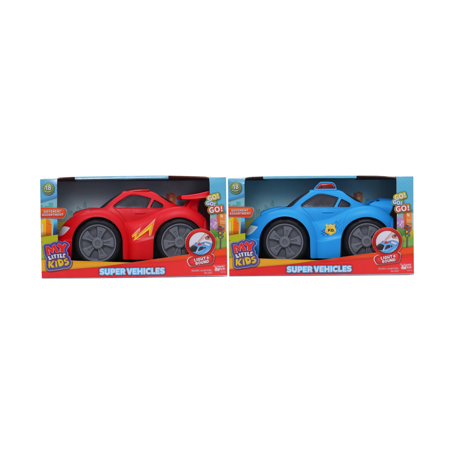 My Little Kids |City Vehicle|Police Car |Med Size Assorted