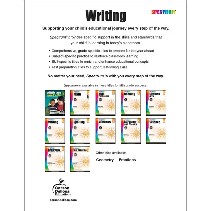 Spectrum Writing, Grade 5