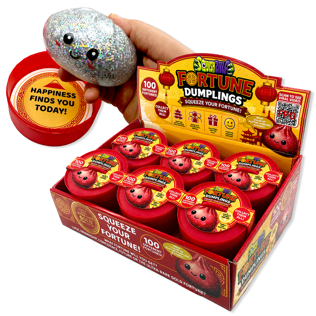 Fun Doh Mystery Fortune Cookie Squishy Dumpling - 12/Display: Wholesale Price